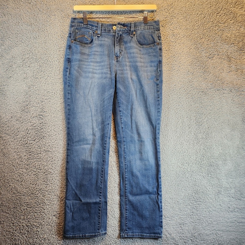 Levi's 505 Jeans Womens 8S (Fits 30x29) Blue Denim Stretch Mid Rise Straight Leg